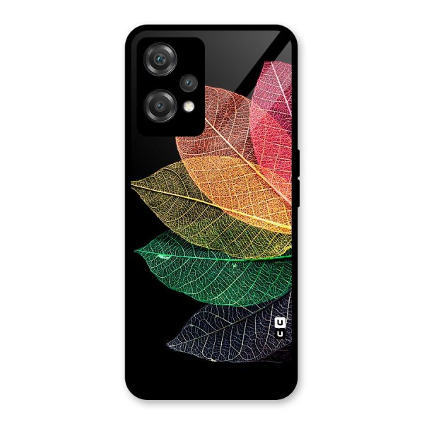 Net Leaf Color Design Glass Back Case for OnePlus Nord CE 2 Lite 5G