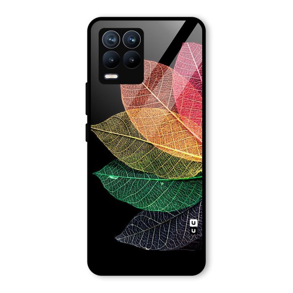 Net Leaf Color Design Glass Back Case for Realme 8