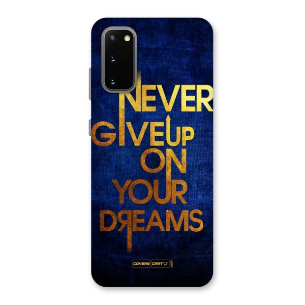 Never Give Up Back Case for Galaxy S20