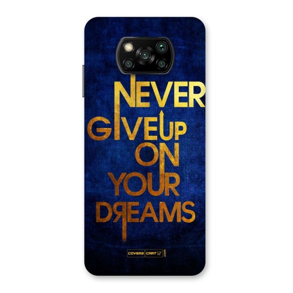 Never Give Up Back Case for Poco X3