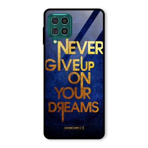 Never Give Up Glass Back Case for Galaxy F62