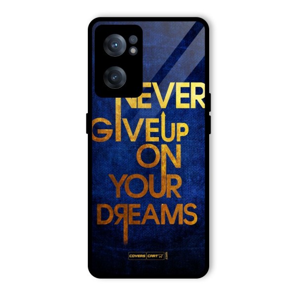 Never Give Up Glass Back Case for OnePlus Nord CE 2 5G