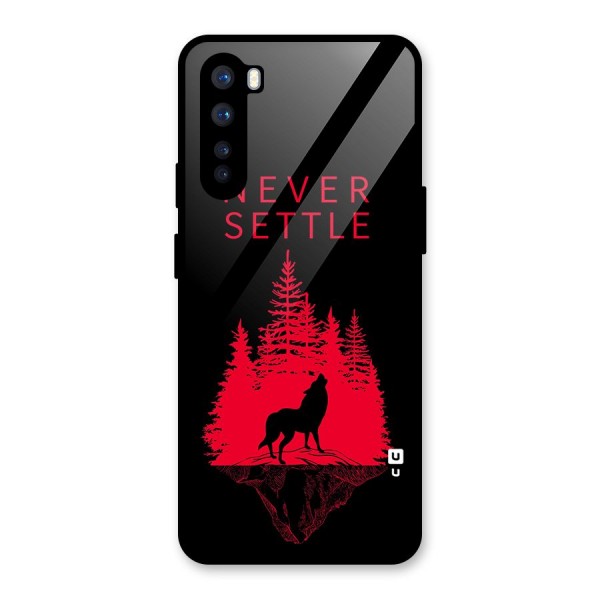 Never Settle Wolf Glass Back Case for OnePlus Nord