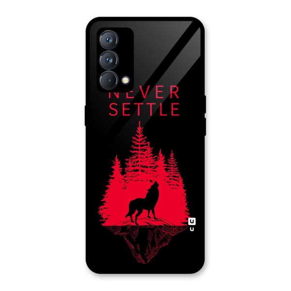Never Settle Wolf Glass Back Case for Realme GT Master Edition