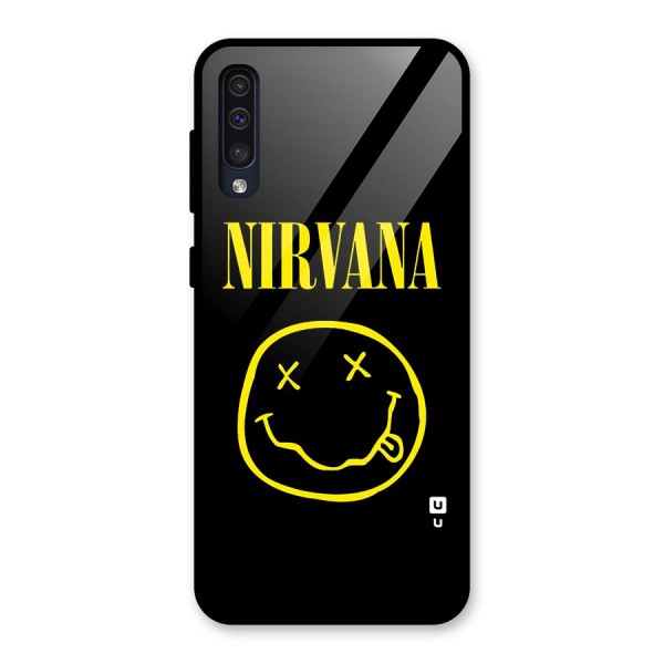 Nirvana Smiley Glass Back Case for Galaxy A30s