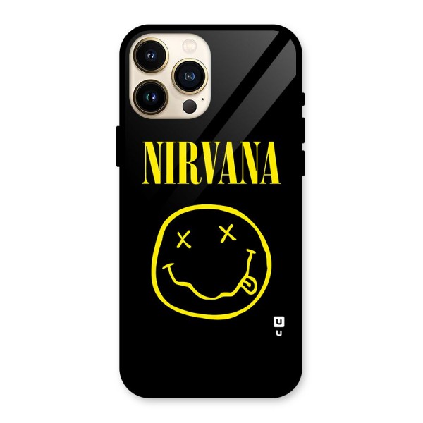 Nirvana Smiley Glass Back Case for iPhone 13 Pro Max