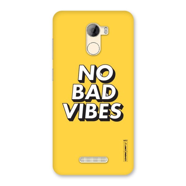 No Bad Vibes Back Case for Gionee A1 LIte