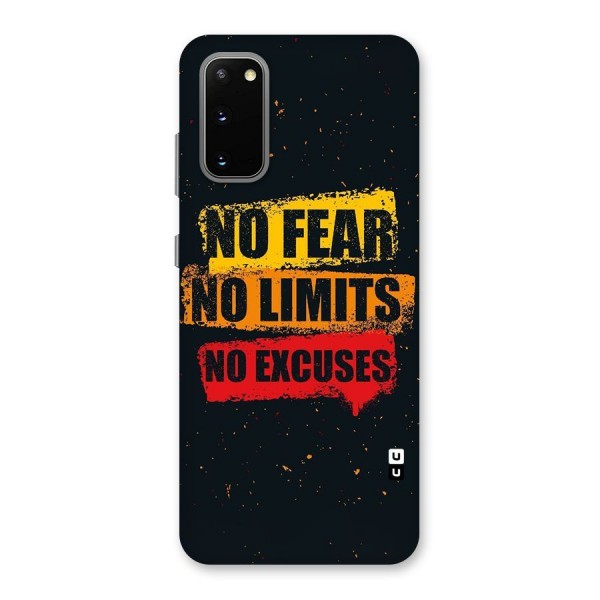 No Fear No Limits Back Case for Galaxy S20