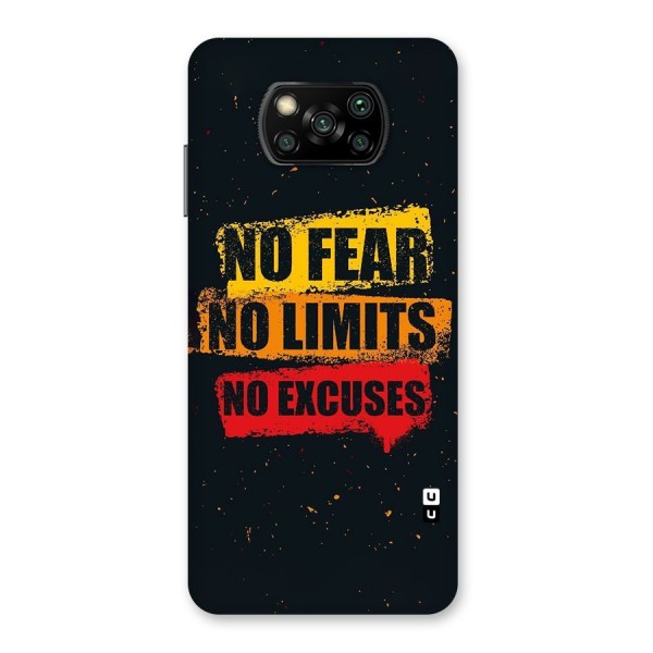 No Fear No Limits Back Case for Poco X3