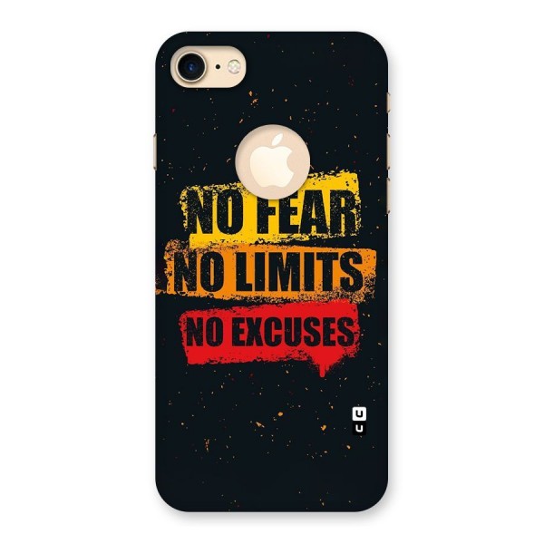 No Fear No Limits Back Case for iPhone 7 Logo Cut