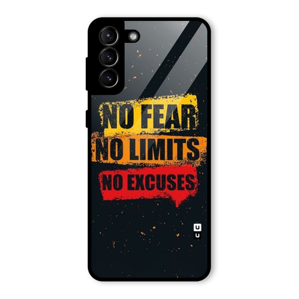 No Fear No Limits Glass Back Case for Galaxy S21 Plus