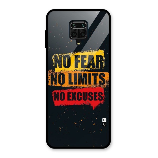 No Fear No Limits Glass Back Case for Redmi Note 9 Pro Max