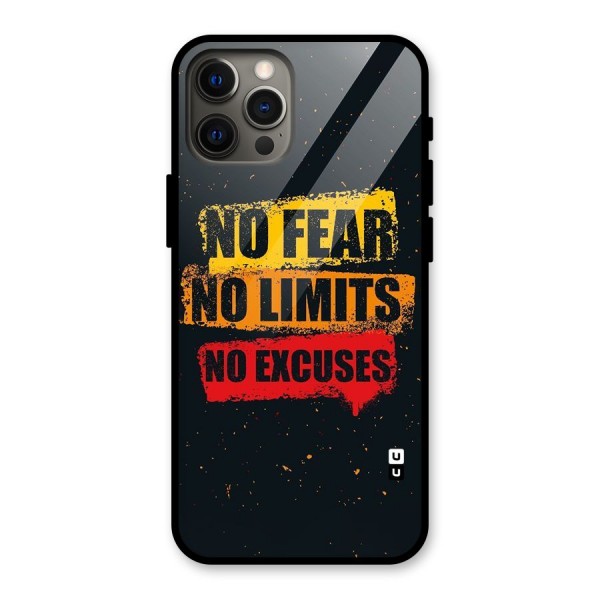 No Fear No Limits Glass Back Case for iPhone 12 Pro Max