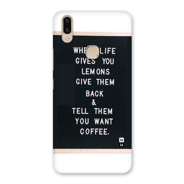 No Lemon Only Coffee Back Case for Vivo V9 Youth