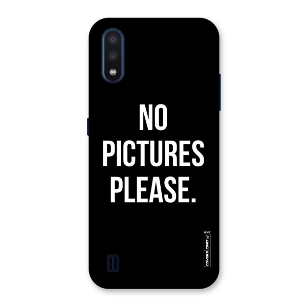 No Pictures Please Back Case for Galaxy M01