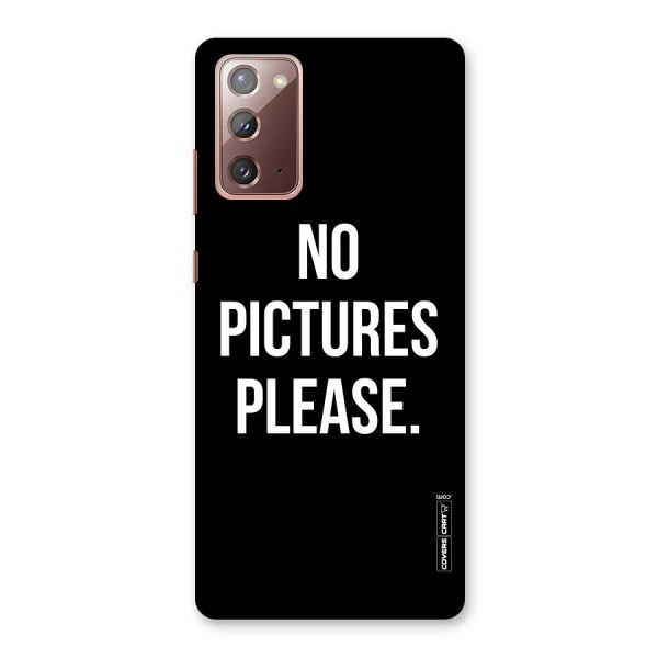No Pictures Please Back Case for Galaxy Note 20