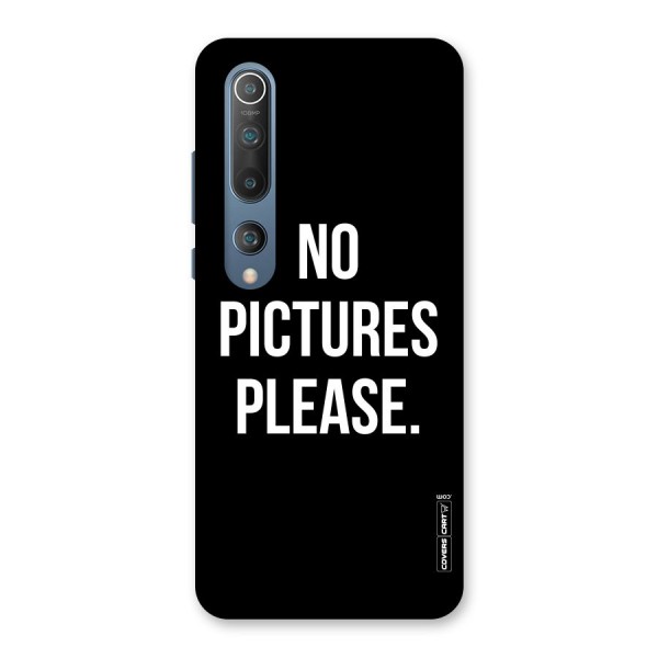 No Pictures Please Back Case for Mi 10