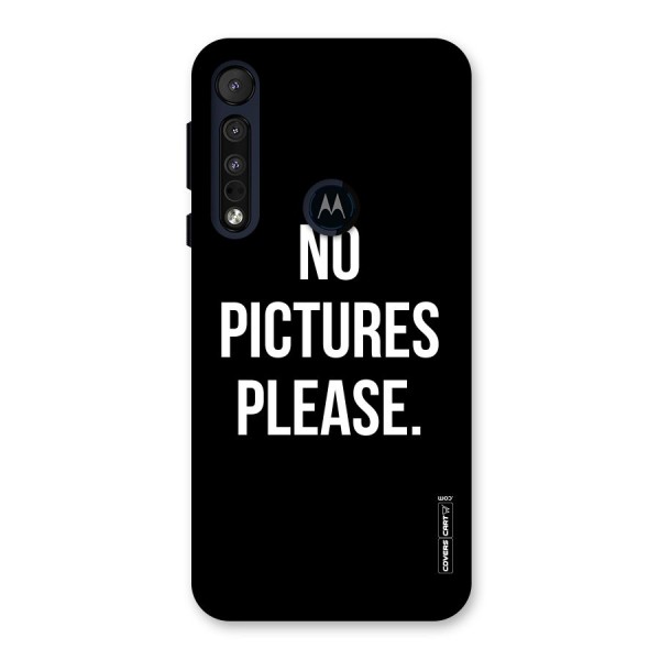 No Pictures Please Back Case for Motorola One Macro