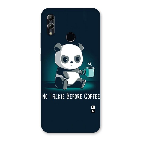 No Talkie Before Coffee Back Case for Honor 10 Lite