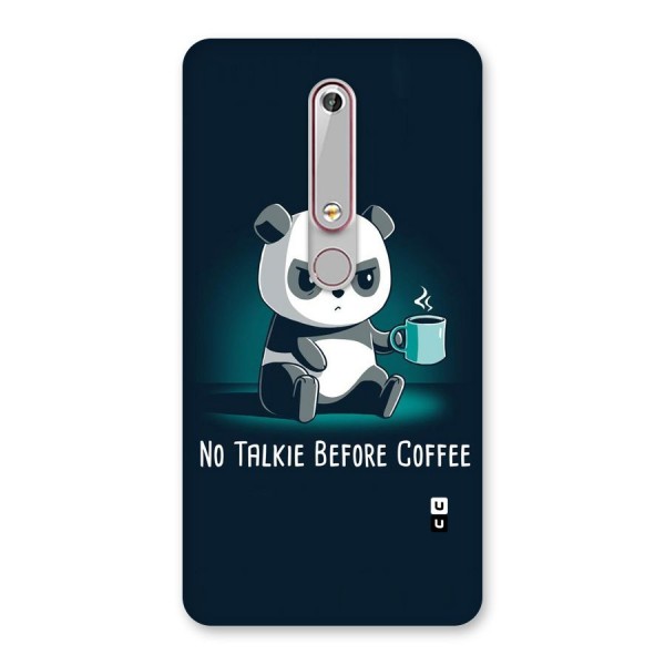 No Talkie Before Coffee Back Case for Nokia 6.1