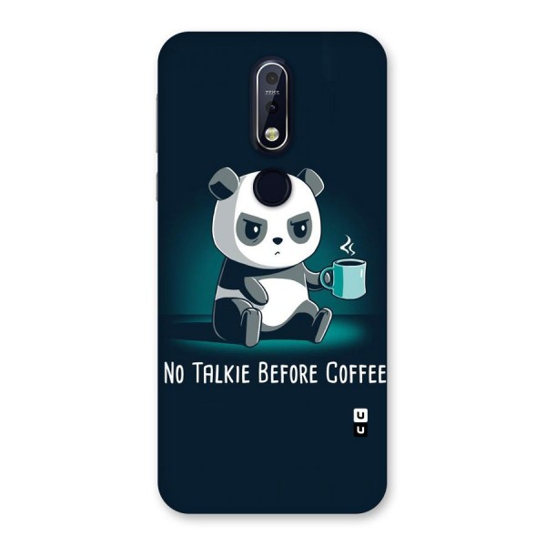 No Talkie Before Coffee Back Case for Nokia 7.1