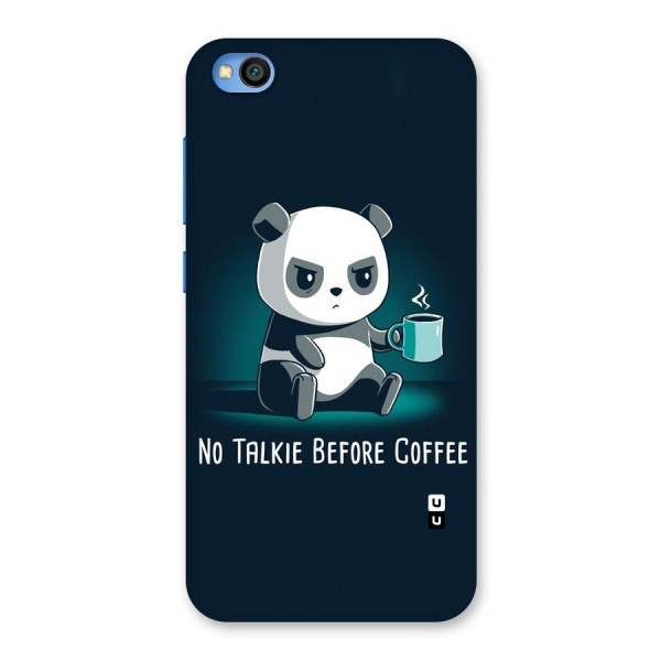 No Talkie Before Coffee Back Case for Redmi Go