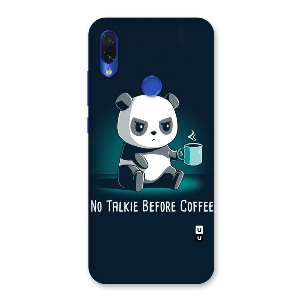 No Talkie Before Coffee Back Case for Redmi Note 7