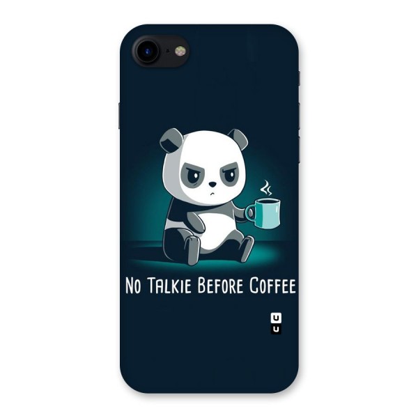No Talkie Before Coffee Back Case for iPhone SE 2020
