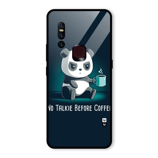 No Talkie Before Coffee Glass Back Case for Vivo V15