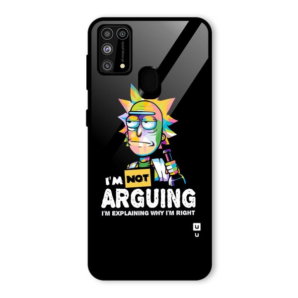 Not Arguing Explaining Glass Back Case for Galaxy F41