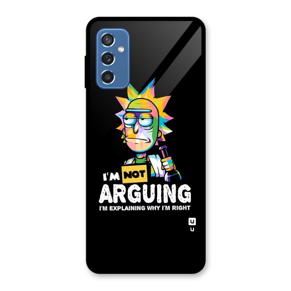 Not Arguing Explaining Glass Back Case for Galaxy M52 5G