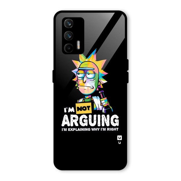 Not Arguing Explaining Glass Back Case for Realme GT 5G