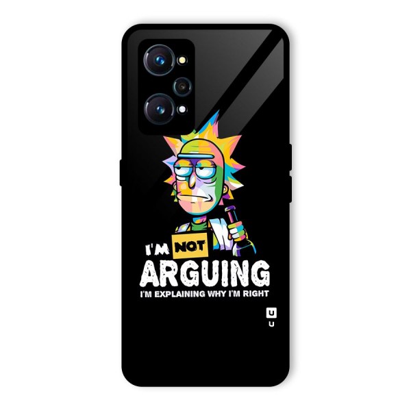 Not Arguing Explaining Glass Back Case for Realme GT Neo2