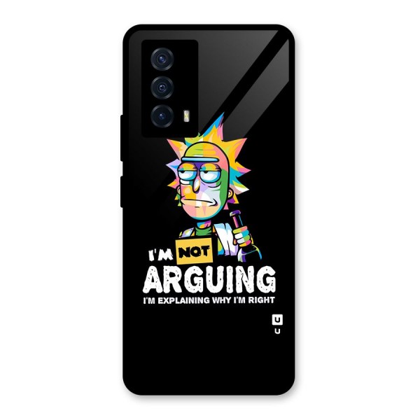 Not Arguing Explaining Glass Back Case for Vivo iQOO Z5