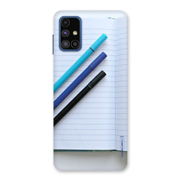 Notebook And Pens Back Case for Galaxy M51