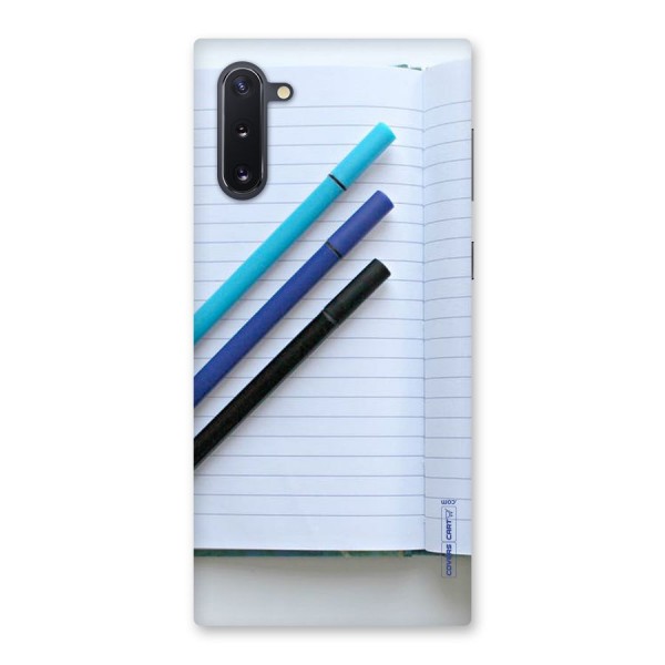 Notebook And Pens Back Case for Galaxy Note 10
