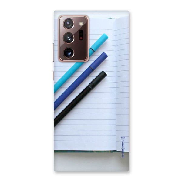 Notebook And Pens Back Case for Galaxy Note 20 Ultra
