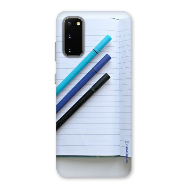 Notebook And Pens Back Case for Galaxy S20