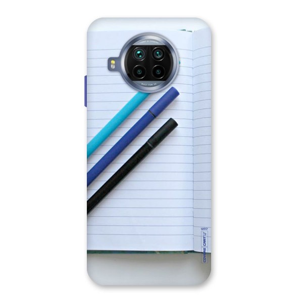 Notebook And Pens Back Case for Mi 10i