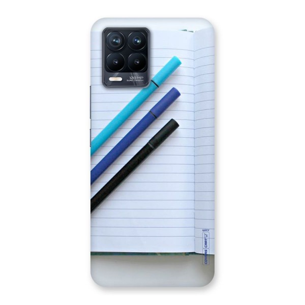 Notebook And Pens Back Case for Realme 8 Pro
