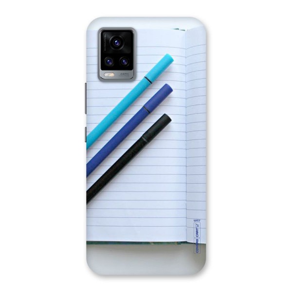 Notebook And Pens Back Case for Vivo V20