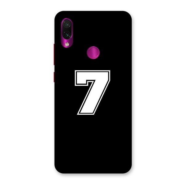 Number 7 Back Case for Redmi Note 7 Pro