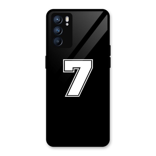 Number 7 Glass Back Case for Oppo Reno6 5G
