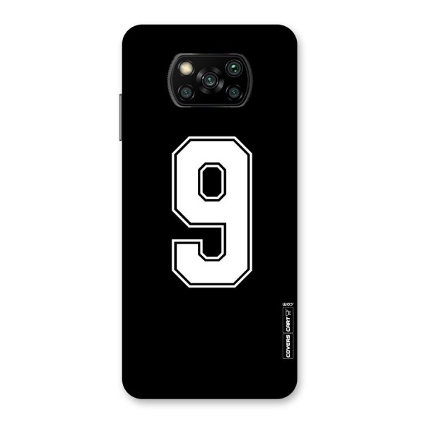 Number 9 Back Case for Poco X3