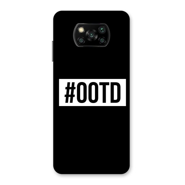 OOTD Back Case for Poco X3