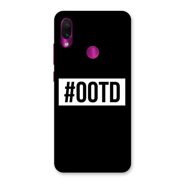 OOTD Back Case for Redmi Note 7 Pro