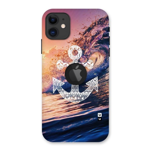Ocean Anchor Wave Back Case for iPhone 11 Logo Cut