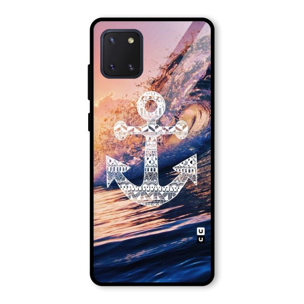 Ocean Anchor Wave Glass Back Case for Galaxy Note 10 Lite
