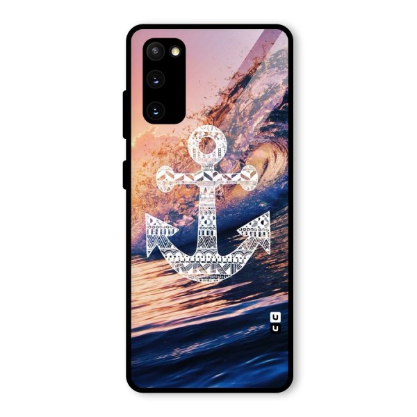 Ocean Anchor Wave Glass Back Case for Galaxy S20 FE