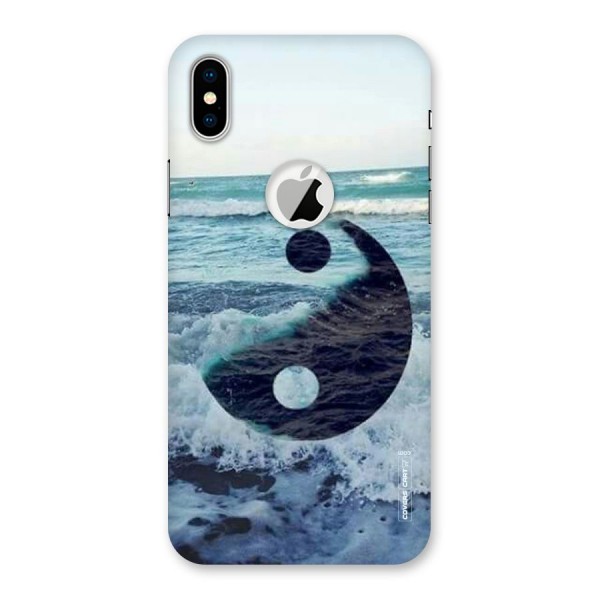 Oceanic Peace Design Back Case for iPhone XS Logo Cut
